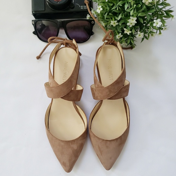 Nine West Shoes - Nine West Elira Pointy Toe Wedges - Tan, US sz 8